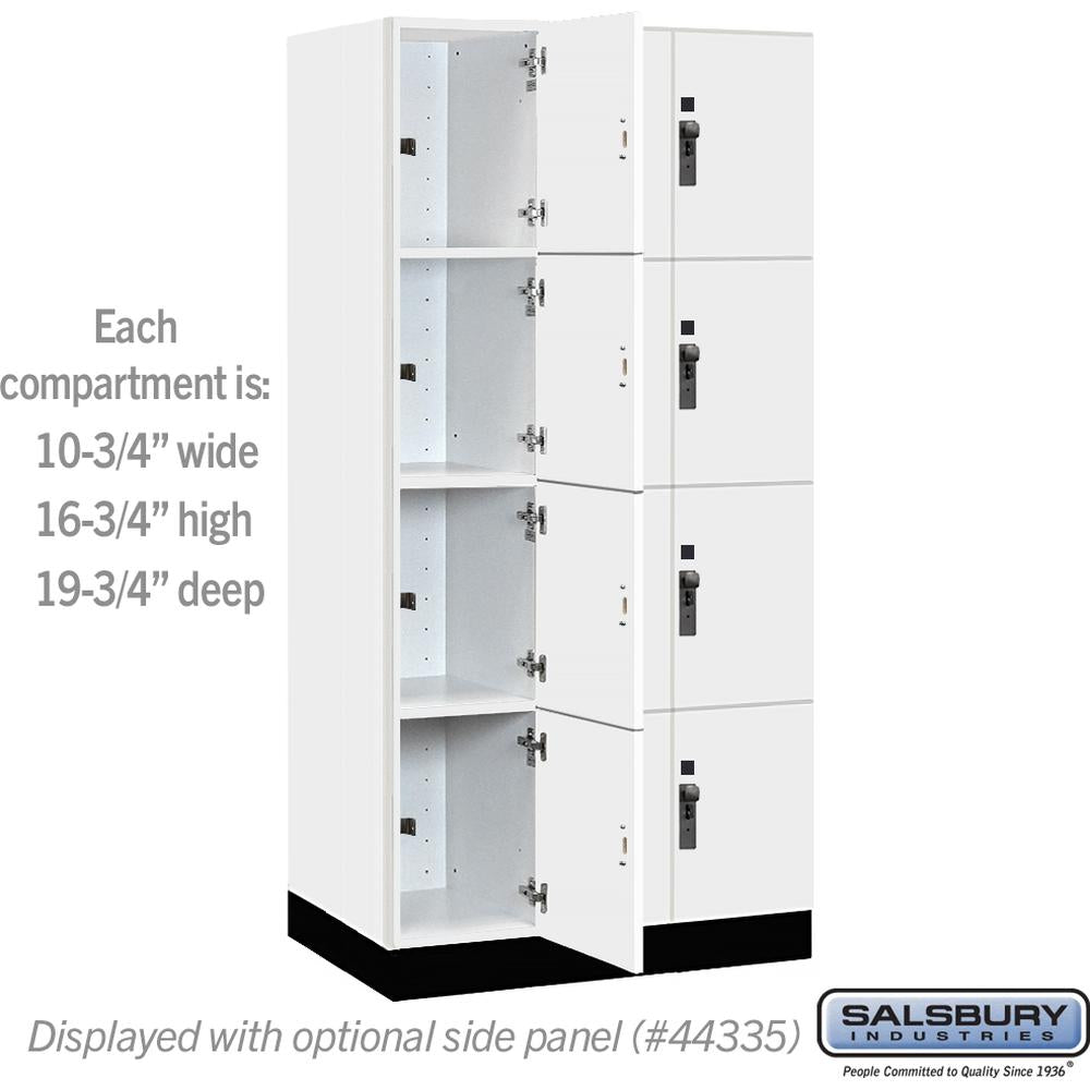 12" Wide Premier Wood Locker - Four Tier-3 Wide - 6 Feet High - 21" Deep by Salsbury