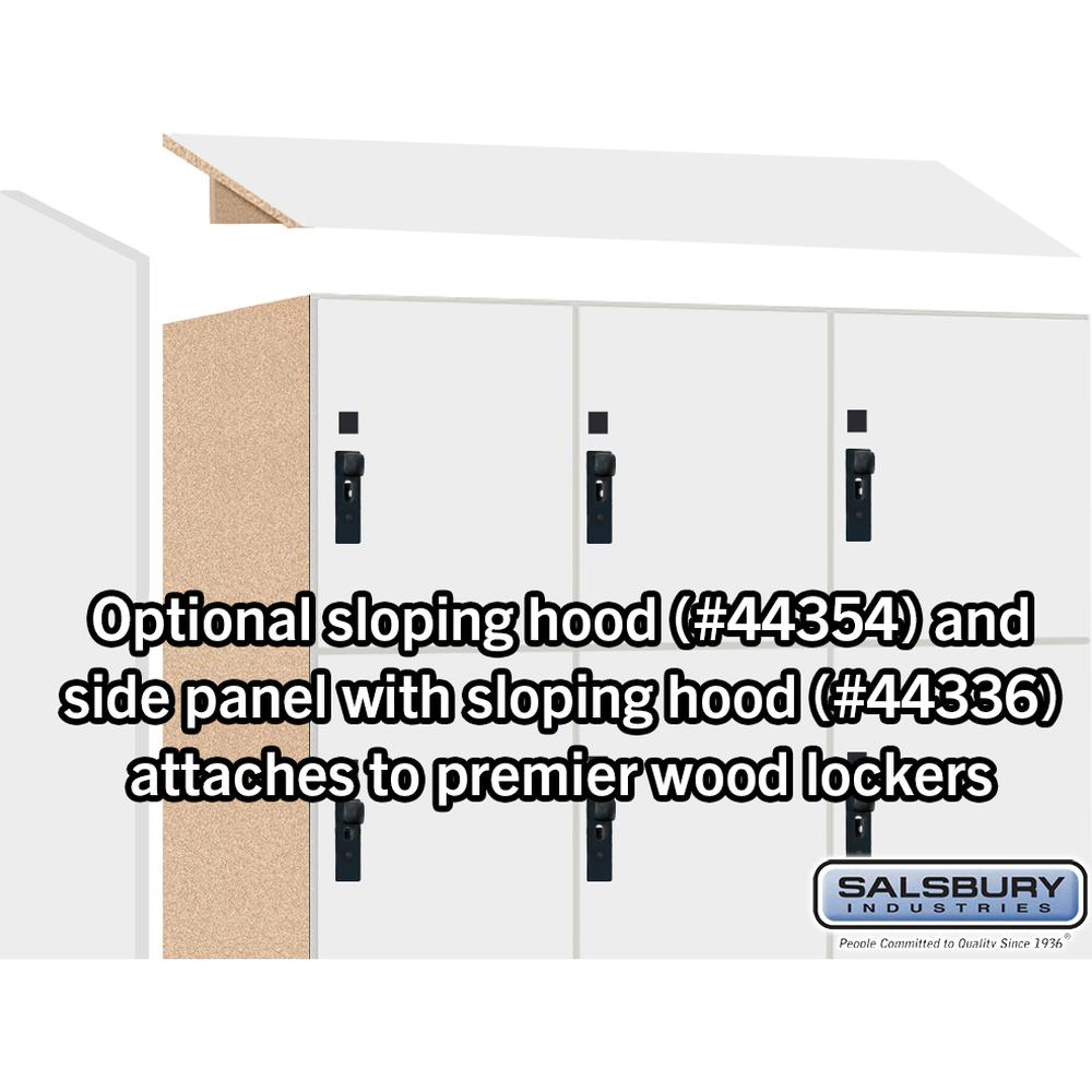 12" Wide Premier Wood Locker - Four Tier-3 Wide - 6 Feet High - 21" Deep by Salsbury