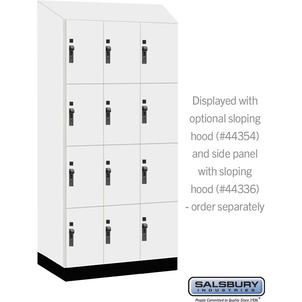12" Wide Premier Wood Locker - Four Tier-3 Wide - 6 Feet High - 21" Deep by Salsbury