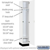 12" Wide Premier Wood Locker - Single Tier - 1 Wide - 6 Feet High - 18" Deep by Salsbury