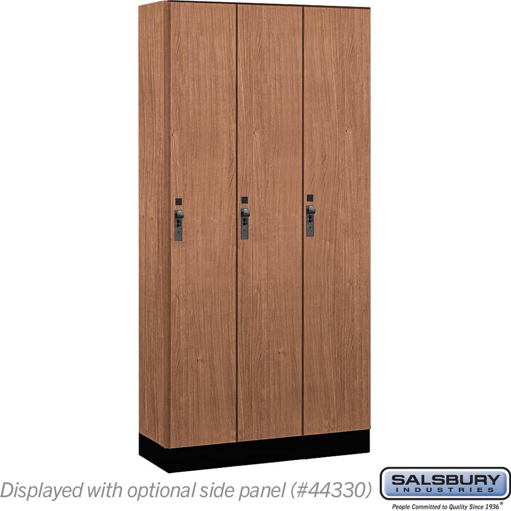 12" Wide Premier Wood Locker - Single Tier - 3 Wide - 6 Feet High - 15" Deep by Salsbury