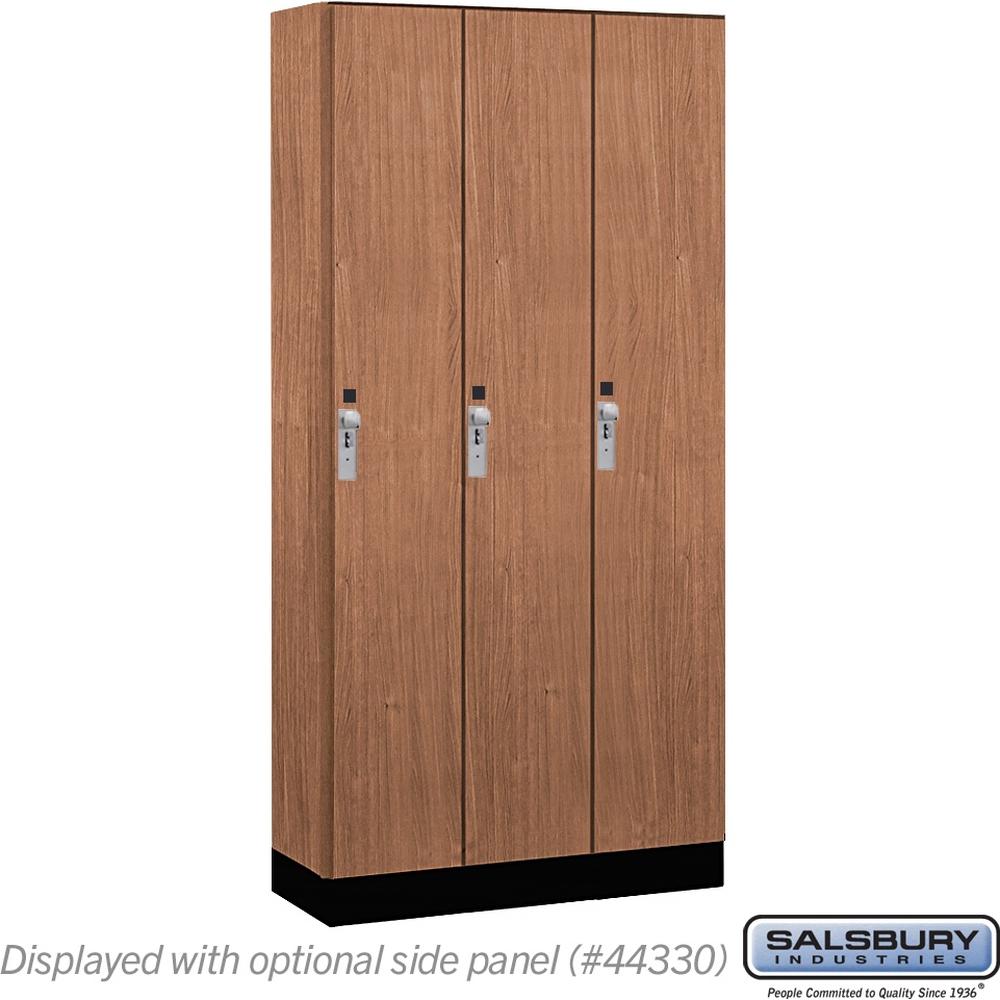 12" Wide Premier Wood Locker - Single Tier - 3 Wide - 6 Feet High - 15" Deep by Salsbury