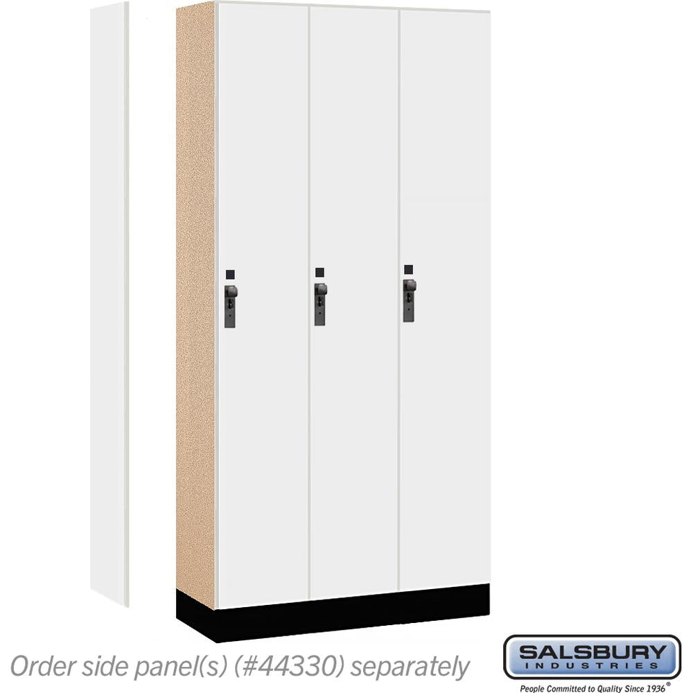 12" Wide Premier Wood Locker - Single Tier - 3 Wide - 6 Feet High - 15" Deep by Salsbury