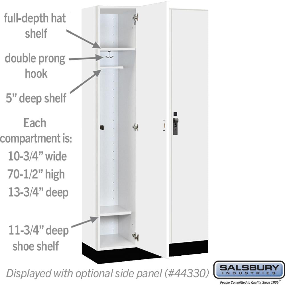 12" Wide Premier Wood Locker - Single Tier - 3 Wide - 6 Feet High - 15" Deep by Salsbury