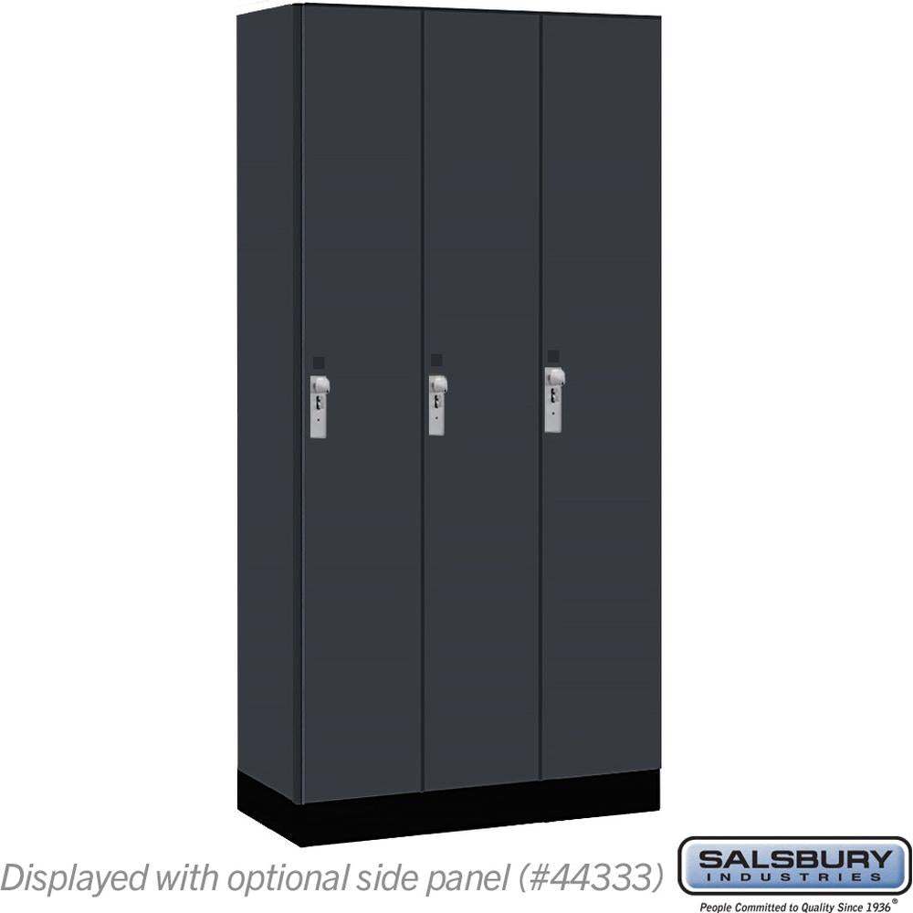 12" Wide Premier Wood Locker - Single Tier - 3 Wide - 6 Feet High - 18" Deep by Salsbury