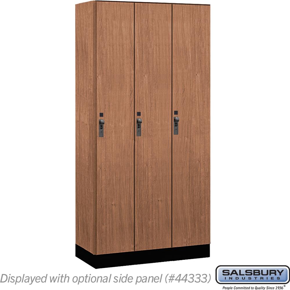 12" Wide Premier Wood Locker - Single Tier - 3 Wide - 6 Feet High - 18" Deep by Salsbury