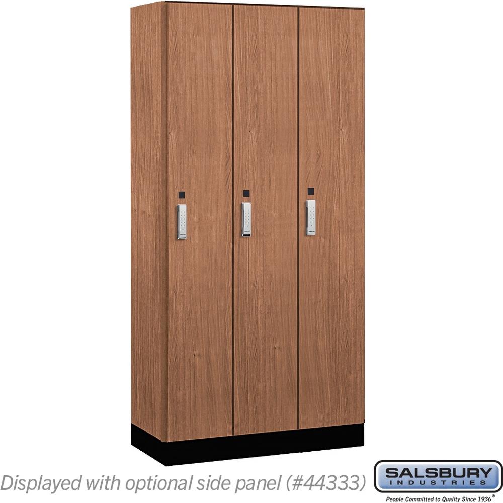 12" Wide Premier Wood Locker - Single Tier - 3 Wide - 6 Feet High - 18" Deep by Salsbury