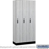 12" Wide Premier Wood Locker - Single Tier - 3 Wide - 6 Feet High - 18" Deep by Salsbury