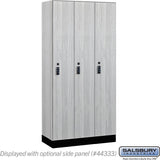 12" Wide Premier Wood Locker - Single Tier - 3 Wide - 6 Feet High - 18" Deep by Salsbury