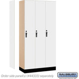 12" Wide Premier Wood Locker - Single Tier - 3 Wide - 6 Feet High - 18" Deep by Salsbury