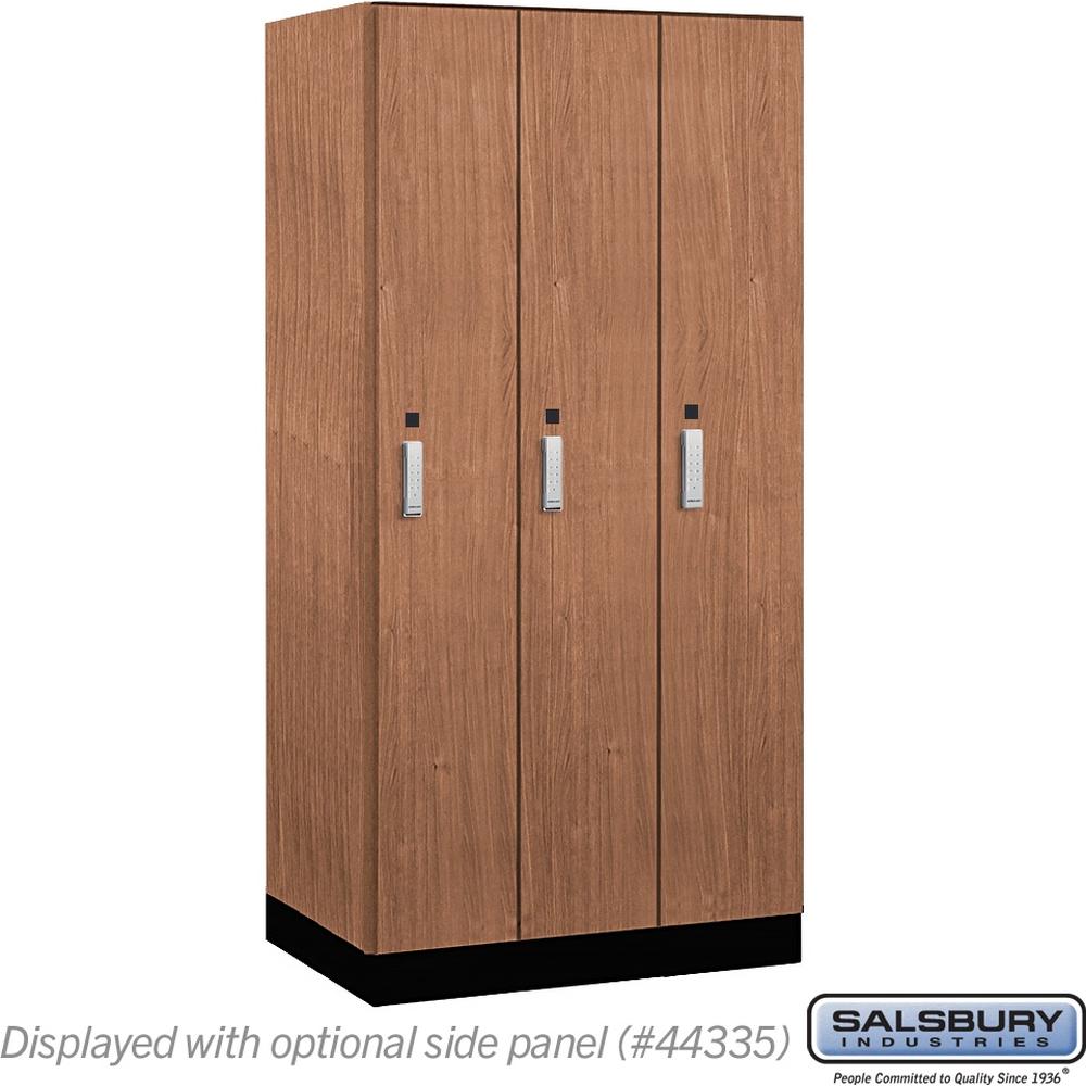 12" Wide Premier Wood Locker - Single Tier - 3 Wide - 6 Feet High - 21" Deep by Salsbury