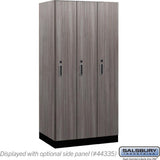 12" Wide Premier Wood Locker - Single Tier - 3 Wide - 6 Feet High - 21" Deep by Salsbury
