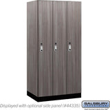 12" Wide Premier Wood Locker - Single Tier - 3 Wide - 6 Feet High - 21" Deep by Salsbury