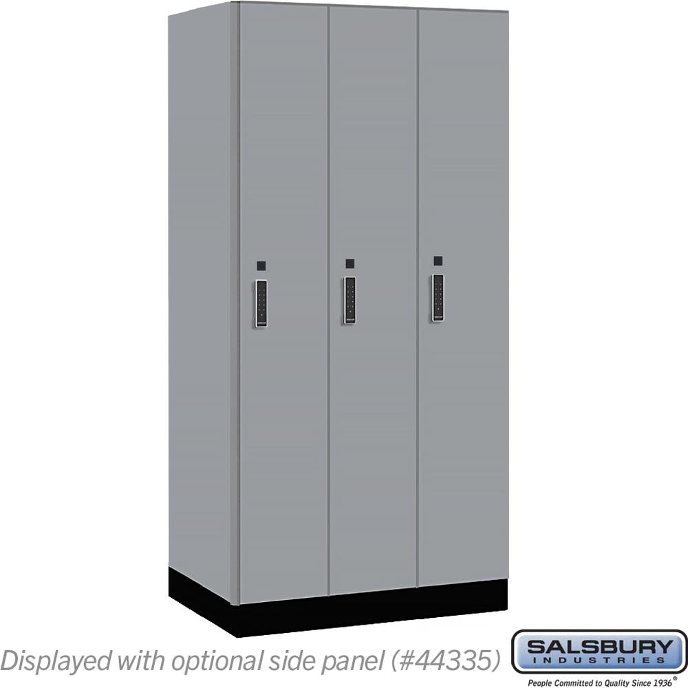 12" Wide Premier Wood Locker - Single Tier - 3 Wide - 6 Feet High - 21" Deep by Salsbury