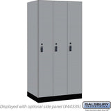 12" Wide Premier Wood Locker - Single Tier - 3 Wide - 6 Feet High - 21" Deep by Salsbury
