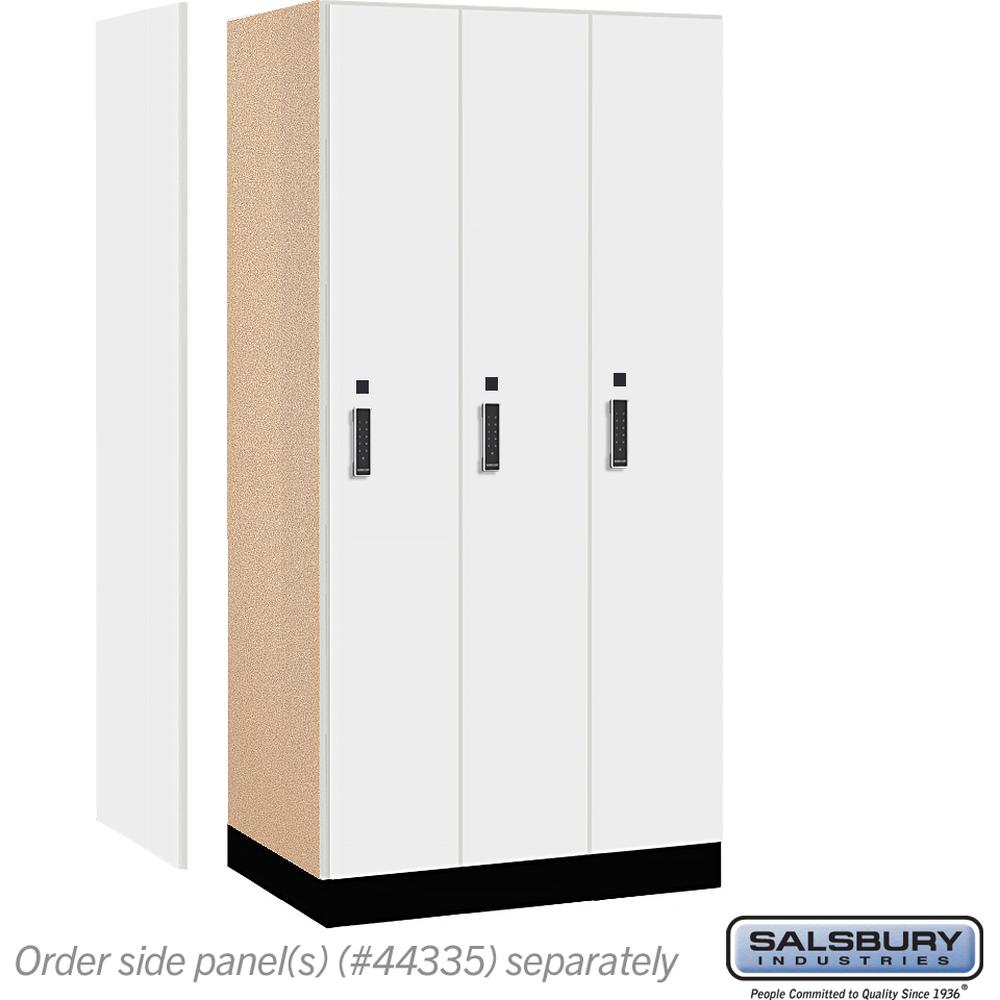 12" Wide Premier Wood Locker - Single Tier - 3 Wide - 6 Feet High - 21" Deep by Salsbury