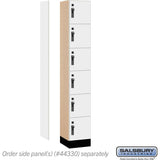 12" Wide Premier Wood Locker - Six Tier Box Style-1 Wide - 6 Feet High - 15" Deep by Salsbury