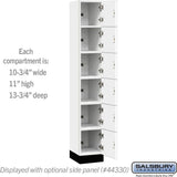 12" Wide Premier Wood Locker - Six Tier Box Style-1 Wide - 6 Feet High - 15" Deep by Salsbury
