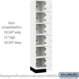 12" Wide Premier Wood Locker - Six Tier Box Style-1 Wide - 6 Feet High - 18" Deep by Salsbury