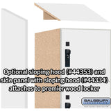 12" Wide Premier Wood Locker - Six Tier Box Style-1 Wide - 6 Feet High - 18" Deep by Salsbury