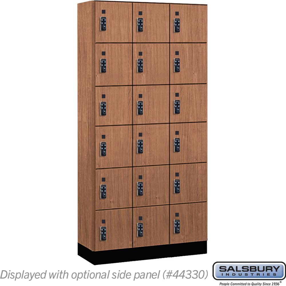 12" Wide Premier Wood Locker - Six Tier Box Style-3 Wide - 6 Feet High - 15" Deep by Salsbury