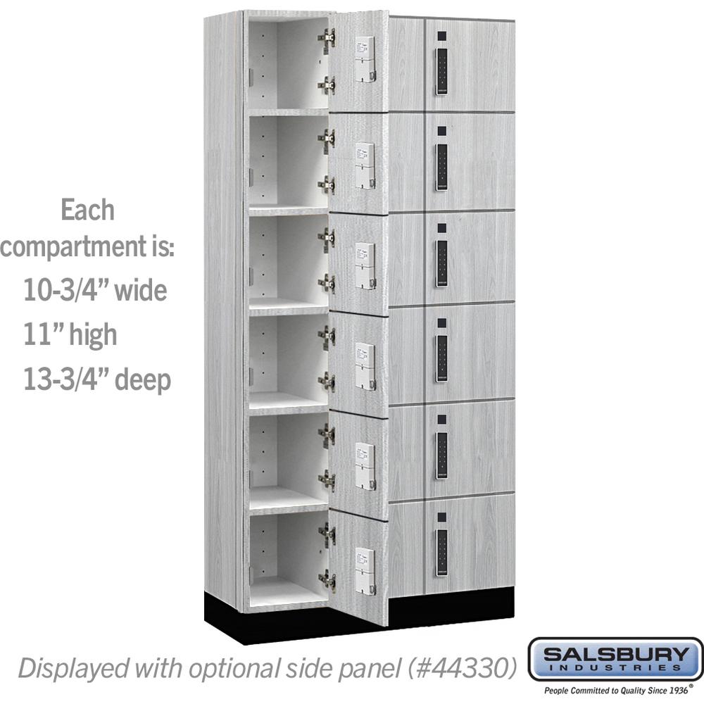12" Wide Premier Wood Locker - Six Tier Box Style-3 Wide - 6 Feet High - 15" Deep by Salsbury