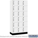 12" Wide Premier Wood Locker - Six Tier Box Style-3 Wide - 6 Feet High - 18" Deep by Salsbury