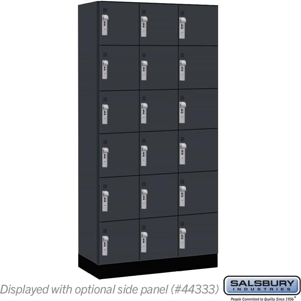 12" Wide Premier Wood Locker - Six Tier Box Style-3 Wide - 6 Feet High - 18" Deep by Salsbury