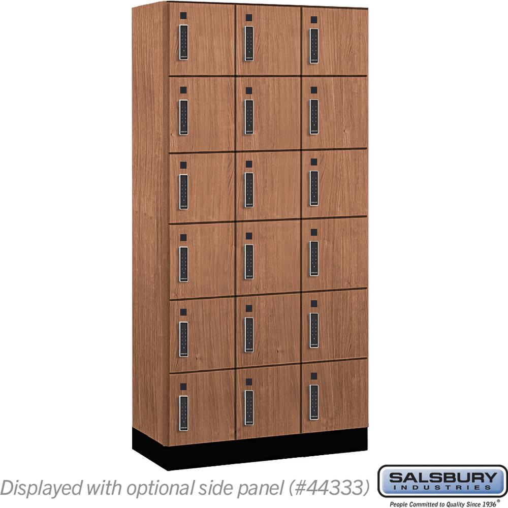 12" Wide Premier Wood Locker - Six Tier Box Style-3 Wide - 6 Feet High - 18" Deep by Salsbury