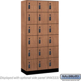 12" Wide Premier Wood Locker - Six Tier Box Style-3 Wide - 6 Feet High - 18" Deep by Salsbury