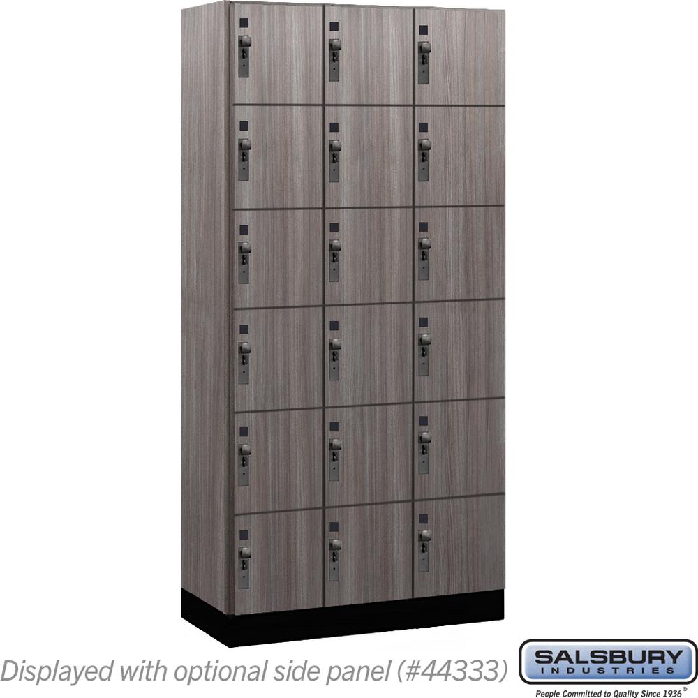 12" Wide Premier Wood Locker - Six Tier Box Style-3 Wide - 6 Feet High - 18" Deep by Salsbury