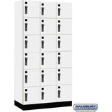 12" Wide Premier Wood Locker - Six Tier Box Style-3 Wide - 6 Feet High - 18" Deep by Salsbury