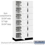 12" Wide Premier Wood Locker - Six Tier Box Style-3 Wide - 6 Feet High - 18" Deep by Salsbury