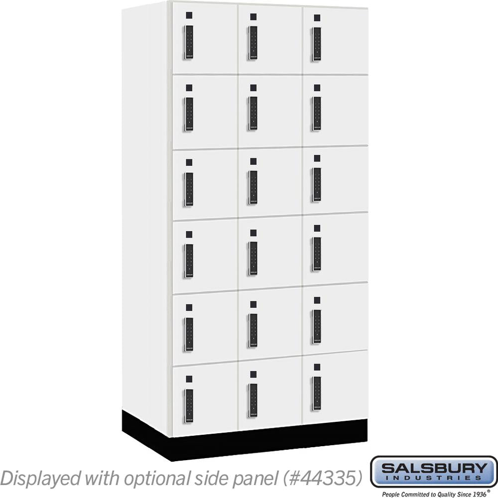 12" Wide Premier Wood Locker - Six Tier Box Style-3 Wide - 6 Feet High - 21" Deep by Salsbury