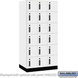 12" Wide Premier Wood Locker - Six Tier Box Style-3 Wide - 6 Feet High - 21" Deep by Salsbury