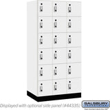 12" Wide Premier Wood Locker - Six Tier Box Style-3 Wide - 6 Feet High - 21" Deep by Salsbury