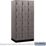 12" Wide Premier Wood Locker - Six Tier Box Style-3 Wide - 6 Feet High - 21" Deep by Salsbury