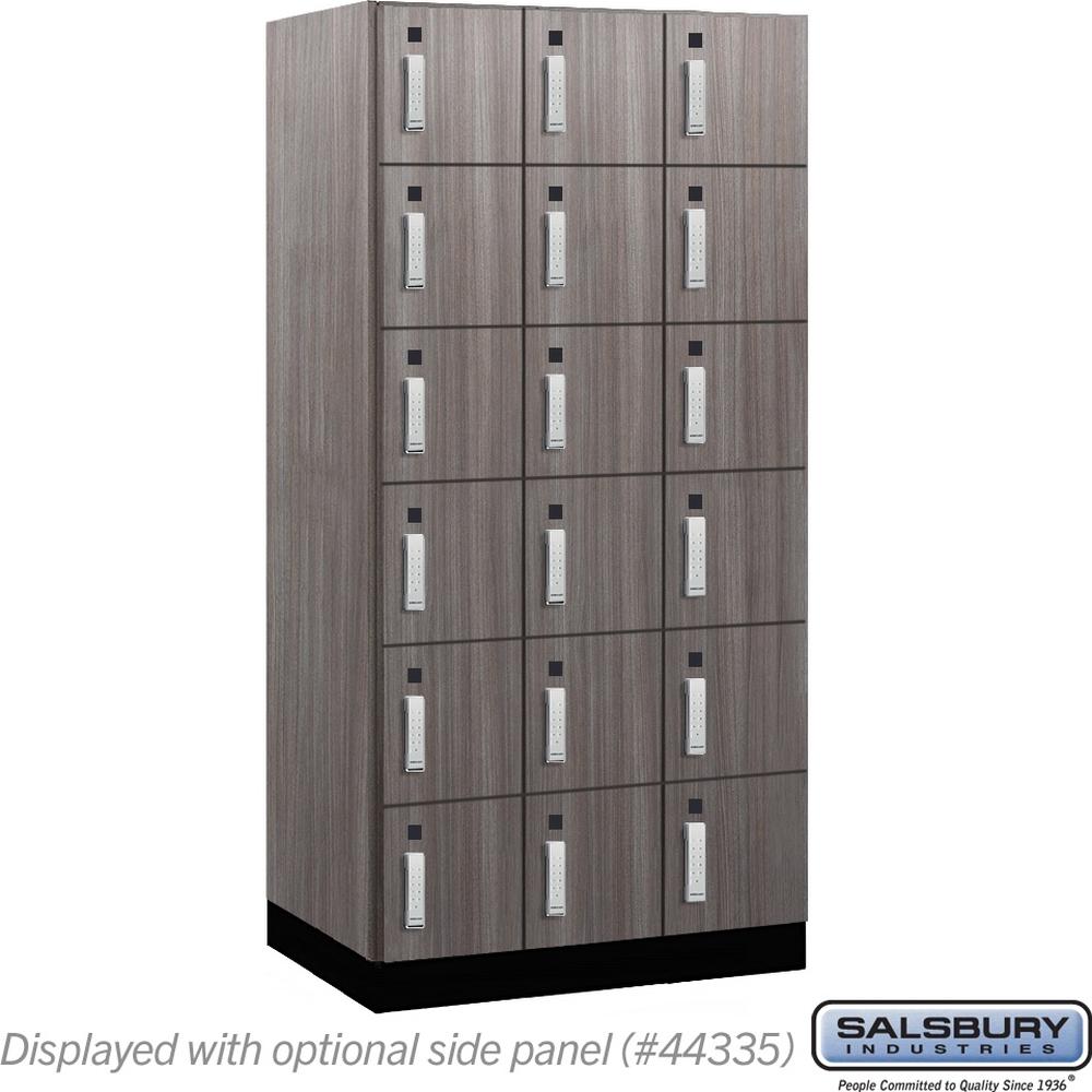 12" Wide Premier Wood Locker - Six Tier Box Style-3 Wide - 6 Feet High - 21" Deep by Salsbury