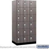 12" Wide Premier Wood Locker - Six Tier Box Style-3 Wide - 6 Feet High - 21" Deep by Salsbury