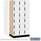 12" Wide Premier Wood Locker - Six Tier Box Style-3 Wide - 6 Feet High - 21" Deep by Salsbury