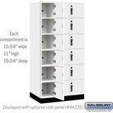 12" Wide Premier Wood Locker - Six Tier Box Style-3 Wide - 6 Feet High - 21" Deep by Salsbury