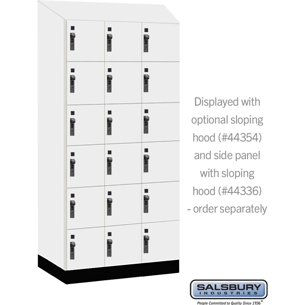 12" Wide Premier Wood Locker - Six Tier Box Style-3 Wide - 6 Feet High - 21" Deep by Salsbury