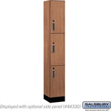12" Wide Premier Wood Locker - Triple Tier-1 Wide - 6 Feet High - 15" Deep by Salsbury