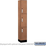 12" Wide Premier Wood Locker - Triple Tier-1 Wide - 6 Feet High - 15" Deep by Salsbury