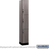 12" Wide Premier Wood Locker - Triple Tier-1 Wide - 6 Feet High - 15" Deep by Salsbury