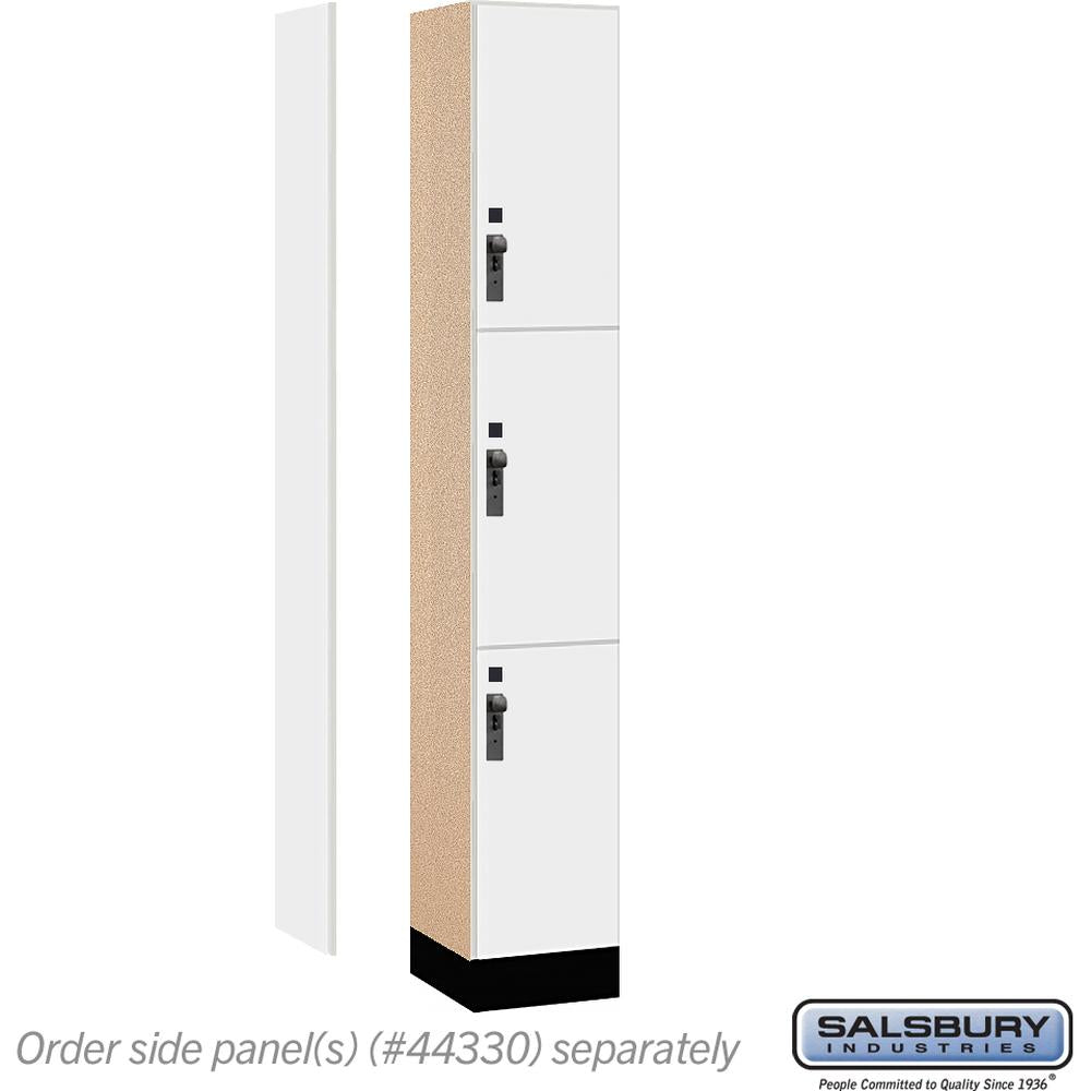 12" Wide Premier Wood Locker - Triple Tier-1 Wide - 6 Feet High - 15" Deep by Salsbury