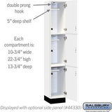 12" Wide Premier Wood Locker - Triple Tier-1 Wide - 6 Feet High - 15" Deep by Salsbury