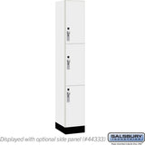 12" Wide Premier Wood Locker - Triple Tier-1 Wide - 6 Feet High - 18" Deep by Salsbury