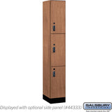 12" Wide Premier Wood Locker - Triple Tier-1 Wide - 6 Feet High - 18" Deep by Salsbury