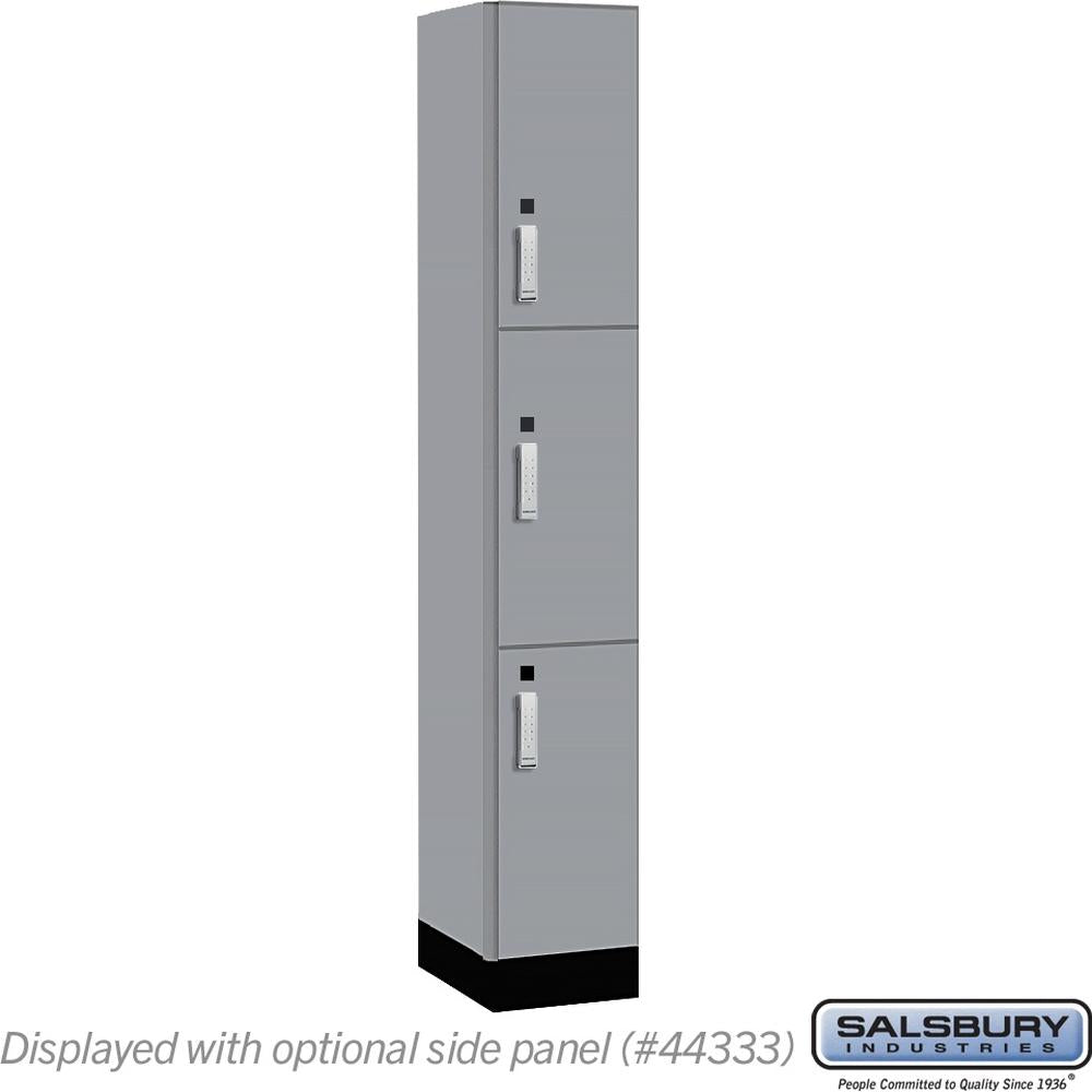 12" Wide Premier Wood Locker - Triple Tier-1 Wide - 6 Feet High - 18" Deep by Salsbury